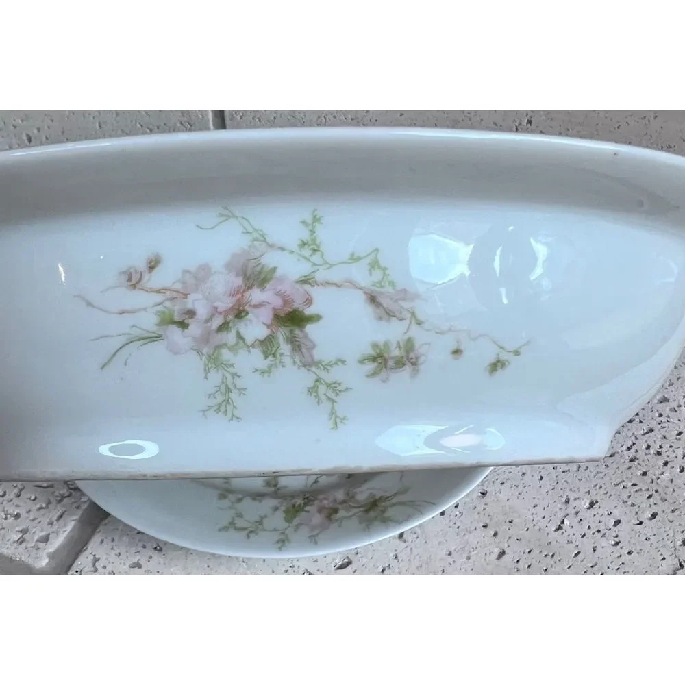 Vintage GDA CH Field Haviland Limoges France Floral Dinner Plates & Serving Dish